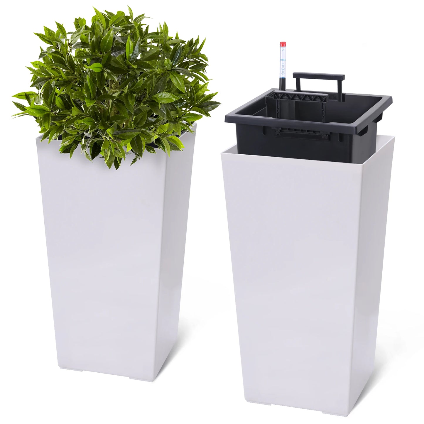 HobbyLane Indoor Outdoor Planter Set With Shelf Insert Plastic