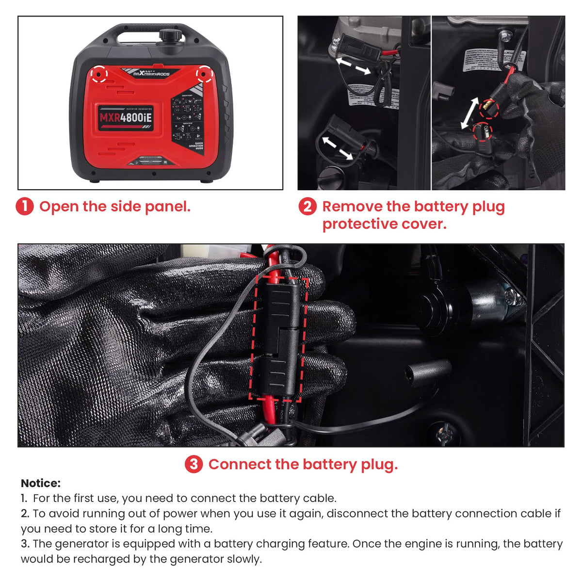 MXR 4800W Quiet Inverter Generator for Home and RV Backup
