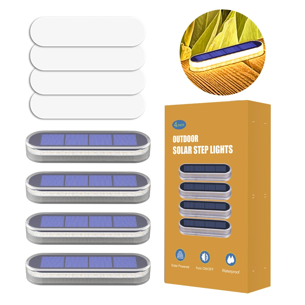 Premium Solar Deck Steps IP68 Waterproof Anti Pressure Auto Lighting