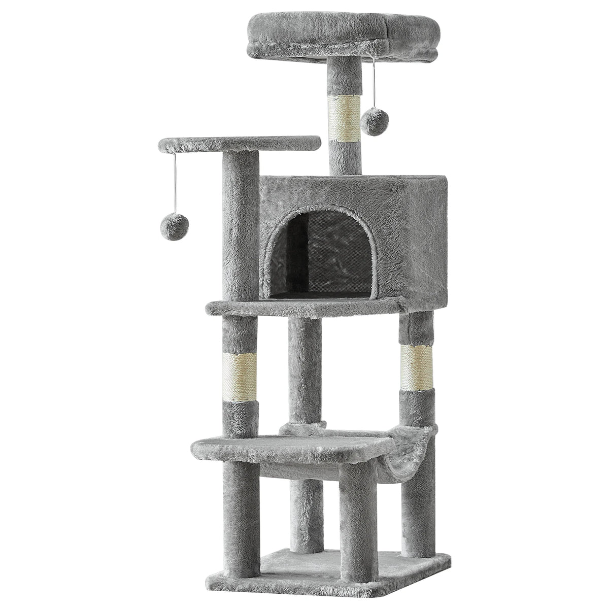 JHK Multi-Level Cat Tree With Sisal Posts And Pet House