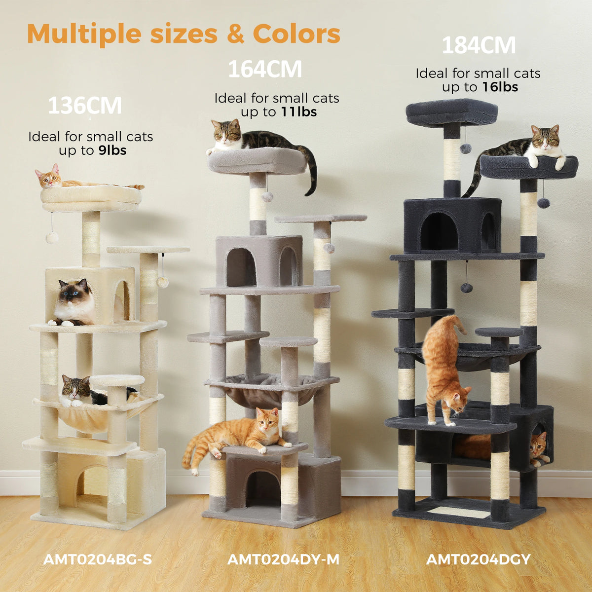 PAWZ Road Cat Tree Tower Sisal Posts Hammock and Condos