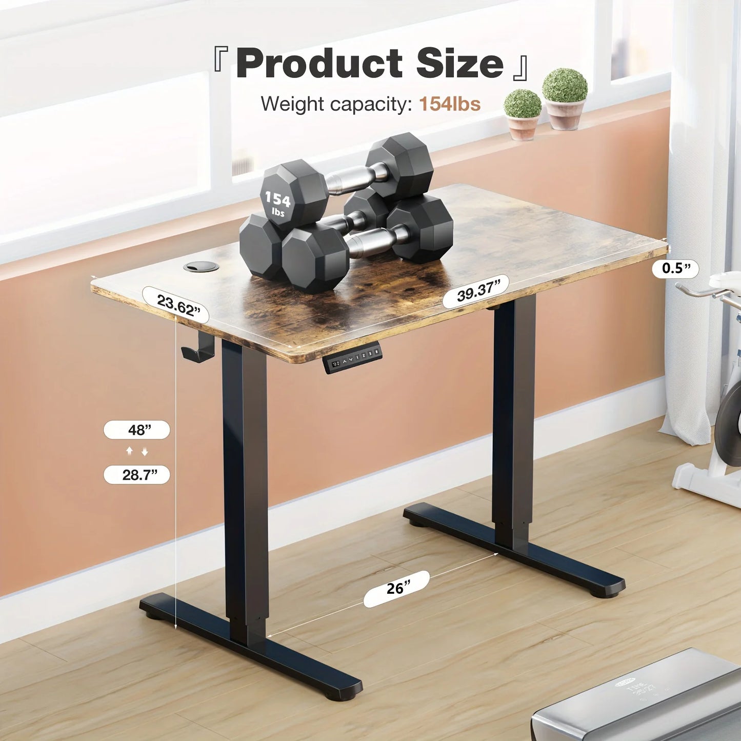 JHK Electric Standing Desk Height Adjustable Ergonomic Office Worktable