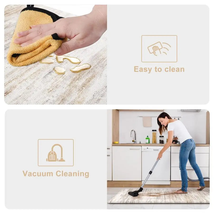Antifatigue Kitchen Mats Memory Foam Cushioned Floor 2 Piece Set