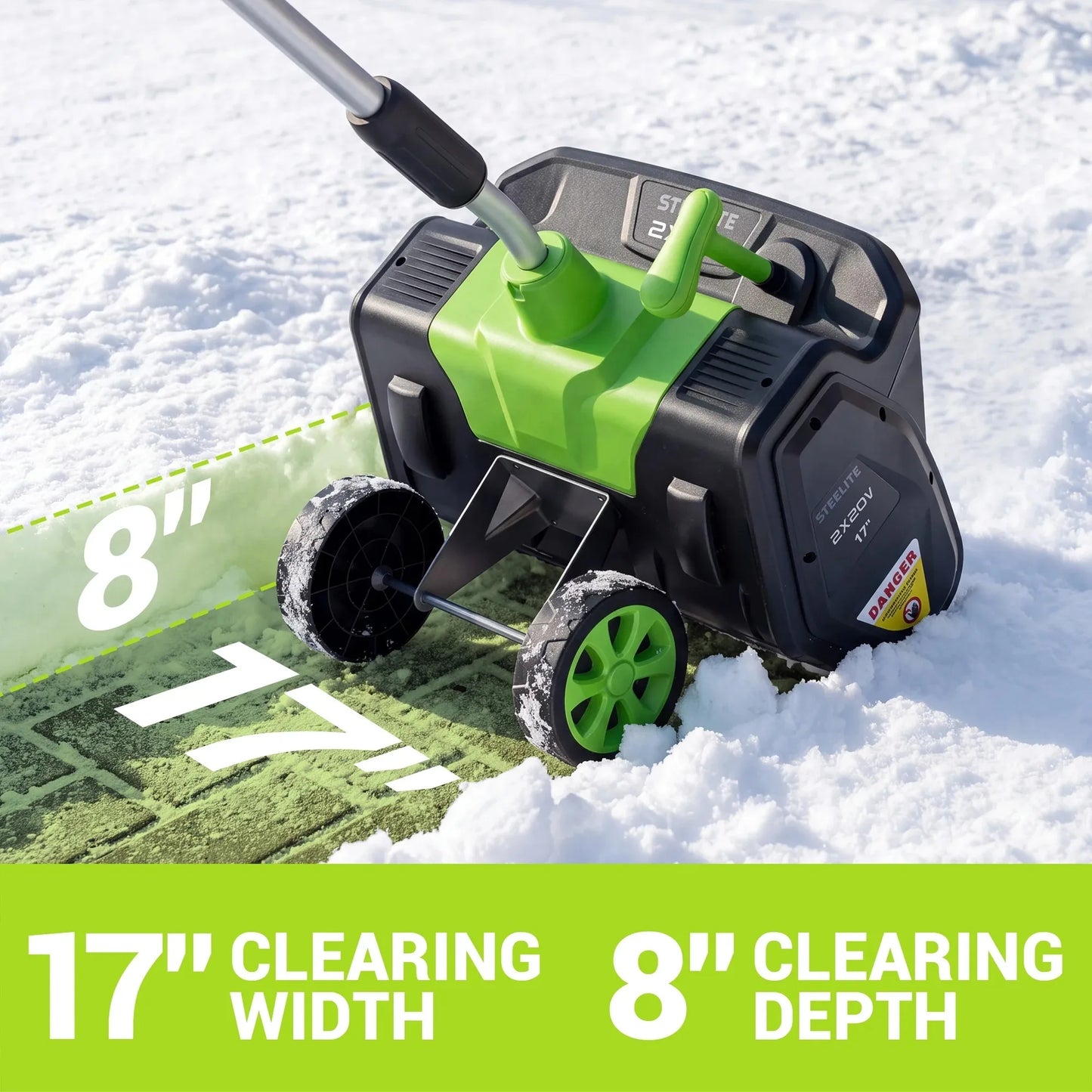 Deli Cordless Snow Shovel With Brushless Motor And Wheels