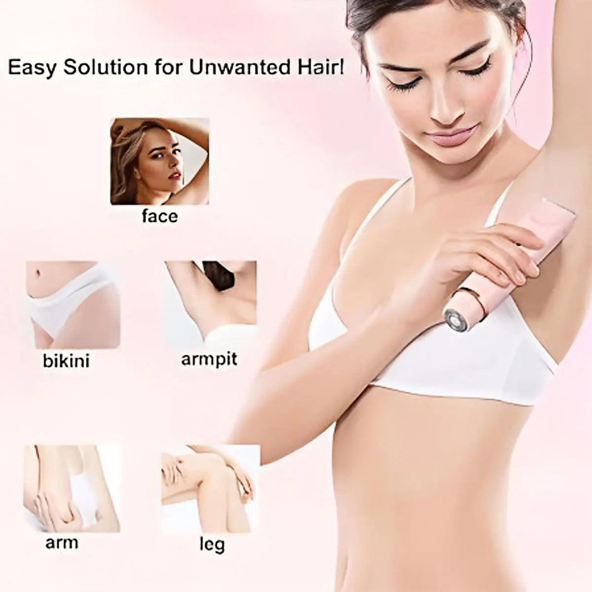 Dual-Head Rechargeable Epilator For Women Wet And Dry Use
