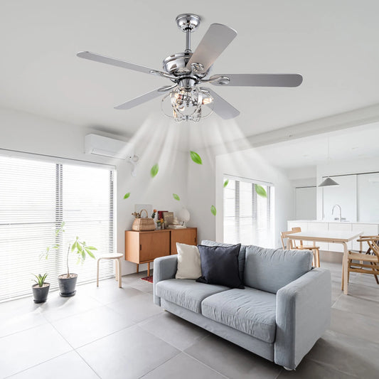 Ceiling Fan With Light Remote Control Reversible Energy Efficient Motor